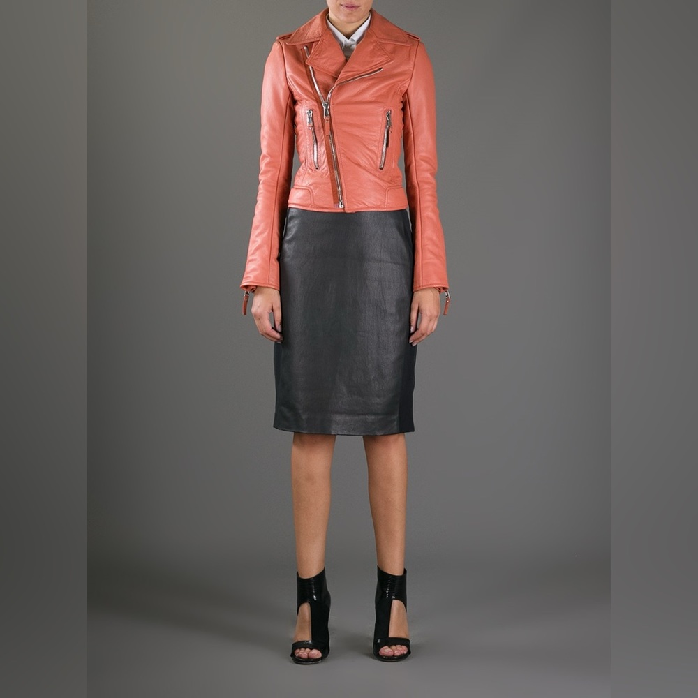 Balenciaga leather moto jacket, size 38